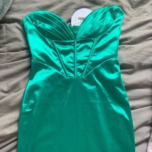 Princess Polly green mini dress